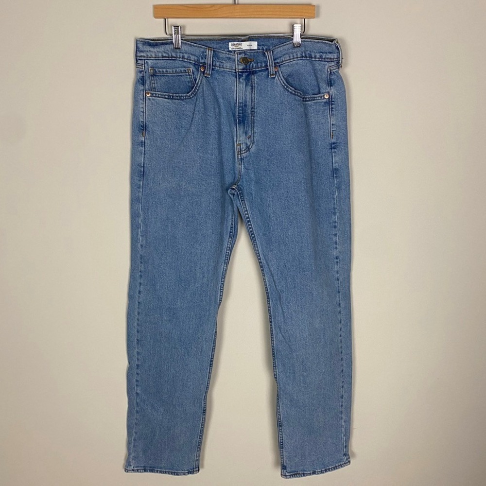 Levi Strauss Signature Gold Regular Fit Straight Leg Jeans Mens 36x34 Blue Denim